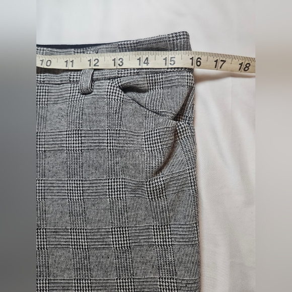Philosophy Womens Black And White Plaid Straight Leg Button Up Pants Size 10 - Picture 7 of 12